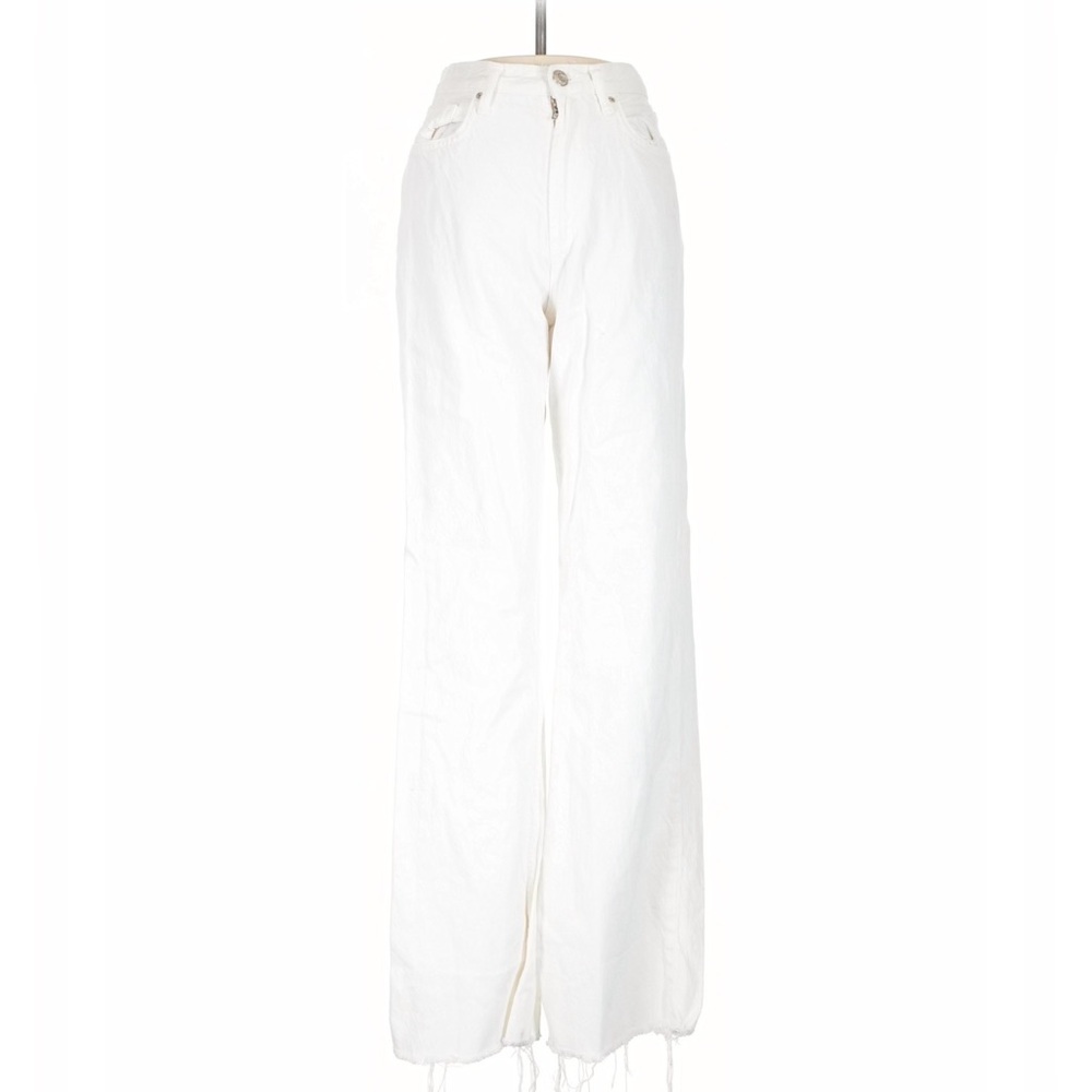 Zara Women's Cream Flare Jeans